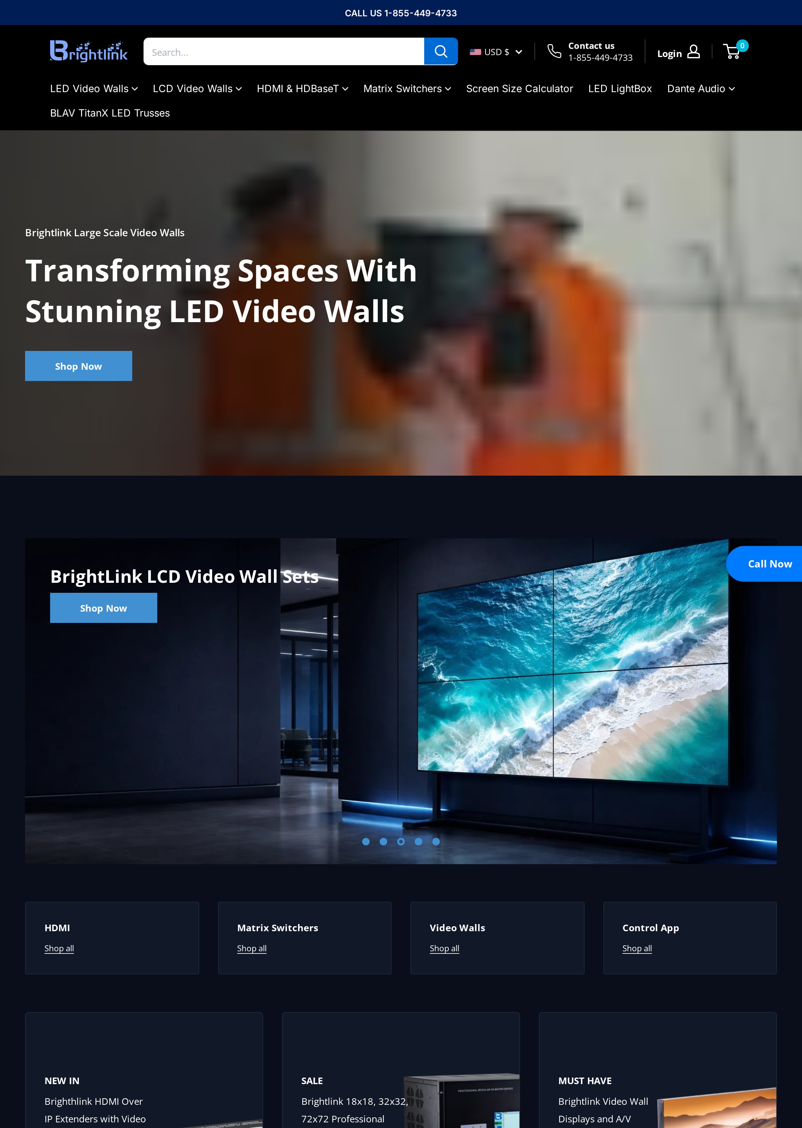 BrightlinkAV.com website screenshot